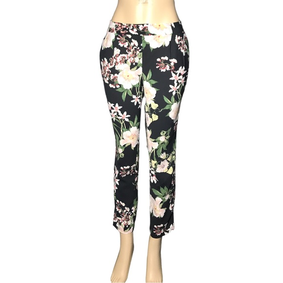 Ellane Rose Black Multicolour Floral Pants Size XS - Picture 14 of 16